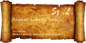 Szalai Lukrécia névjegykártya