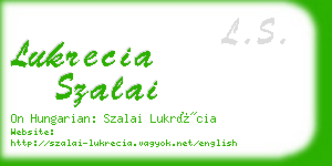 lukrecia szalai business card